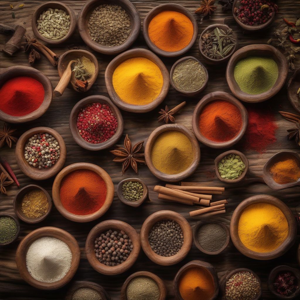 Spices in Bowls