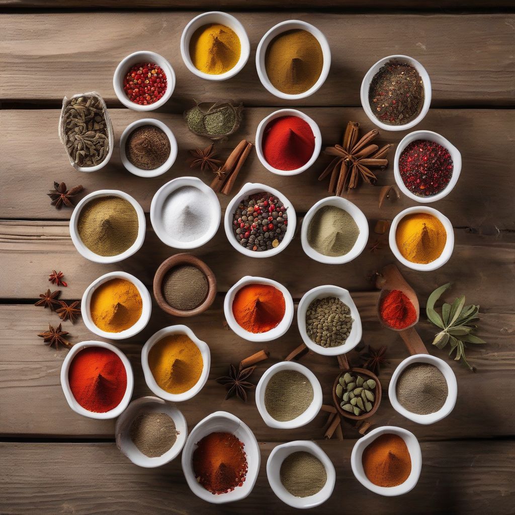 Spices in Bowls