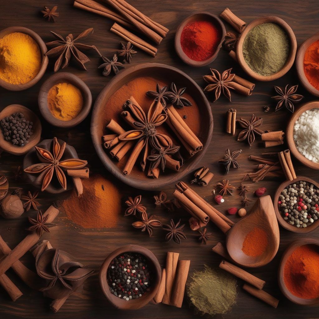 Spices on a Table